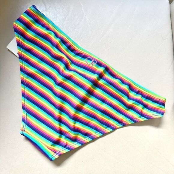 OP juniors rainbow stripe bikini bottoms - Picture 3 of 8